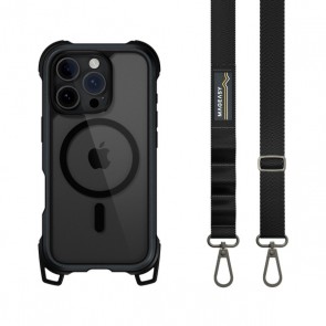 MagEasy Odyssey M+Strap Rugged Utillity Case iPhone 16 Pro Max Metal Black/Black