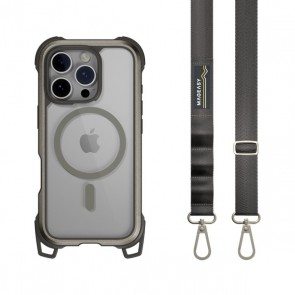 MagEasy Odyssey M+Strap Rugged Utillity Case iPhone 16 Pro Max Titanium/Concrete Gray