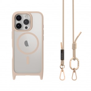 MagEasy Roam M+Strap Bumper Case iPhone 16 Pro Max Transparent/Rosé