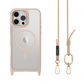 MagEasy Roam M+Strap Bumper Case iPhone 16 Pro Max Rosé/Beige