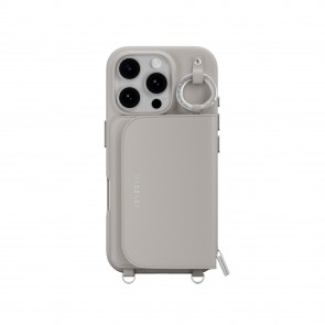 MagEasy Pouch M Wallet Stand Case iPhone 16 Pro Max Starlight