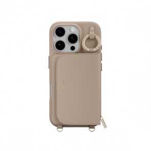 MagEasy Pouch M Wallet Stand Case iPhone 16 Pro Max Camel Brown