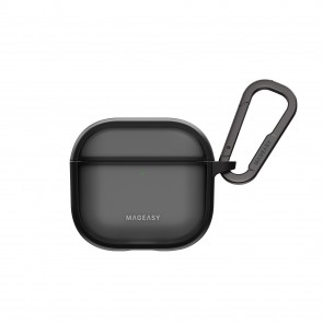 MagEasy Roam Shockproof Case AirPods 4 Translucent Black