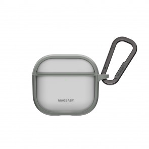 MagEasy Roam Shockproof Case AirPods 4 Translucent Gray