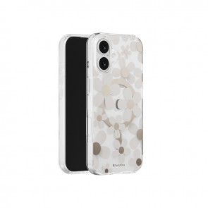 SwitchEasy Fleur M 3D Pattern Protective Case for iPhone 17 Golden Gray