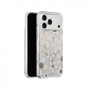 SwitchEasy Fleur M 3D Pattern Protective Case for iPhone 17 Pro Golden Gray