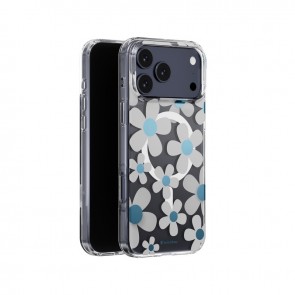 SwitchEasy Fleur M 3D Pattern Protective Case for iPhone 17 Pro Blue Gray