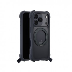 MagEasy Odyssey Stand M 360 Magnetic Stand Protective Case for iPhone 17 Pro Max Leatherette Midnight