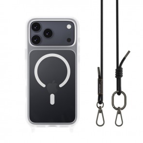 MagEasy Roam M Protective Case with Lanyard for iPhone 17 Pro Max Transparent/Black