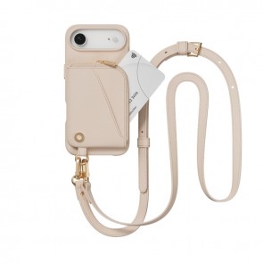 MagEasy Pouch Wallet Phone Case with Lanyard for iPhone 17 Air Rosé/Rosé