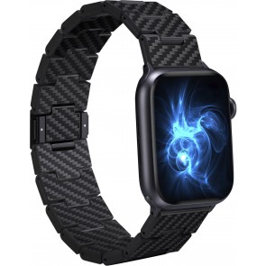 PITAKA Carbon Fiber Link Bracelet Band (Retro) for Apple Watch Ultra/8/7/6/5/4/3/SE