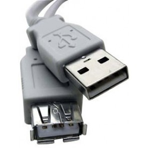 Professional Cable 6-Feet USB Extension, Fully-Rated 24 AWG "A" to "A" Receptacle, Gray (USBX-06)