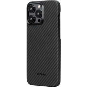 PITAKA MagEZ Case 4 (Black/Grey Twill) 1500D for iPhone 15 Pro