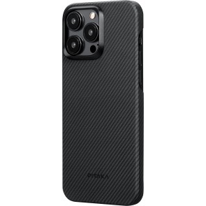 PITAKA MagEZ Case 4 (Black/Grey Twill) 600D for iPhone 15 Pro Max