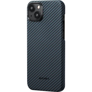 PITAKA MagEZ Case 4 (Black/Blue Twill) 1500D for iPhone 15 Plus