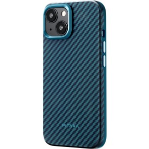 PITAKA MagEZ Case Pro 4 (Black/Blue Twill) 1500D for iPhone 15 Plus