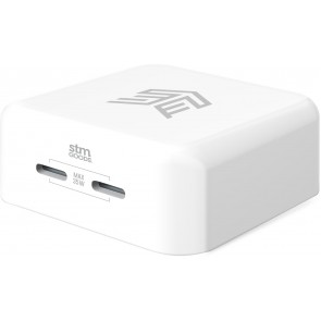 STM 35W Dual Port (USB-C & USB-C) Power Adapter (US Plug) - White