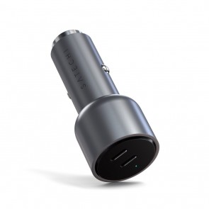 Satechi 40W Dual USB-C PD Car Charger Space Gray