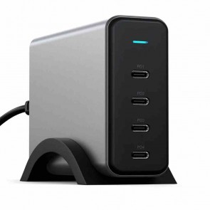 SATECHI 165W USB-C 4-Port PD GaN Charger Space Gray