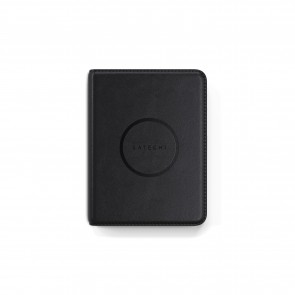 Satechi Vegan-Leather Passport Cover w/ Find My (Black)