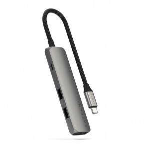 Satechi 4-in-1 USB-C Slim Multiport Adapter 4K (Space Grey)