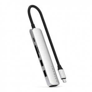 Satechi 6-in-1 USB-C Slim Multiport Adapter (Silver)