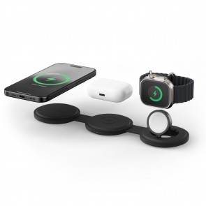 Satechi OntheGo 3-in-1 Wireless Charger (Black)