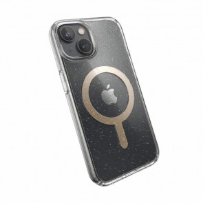 Speck iPhone 14 Plus PRESIDIO PERFECT CLEAR GLITTER +MS (CLEAR/CLEAR W/GOLD GLITTER)