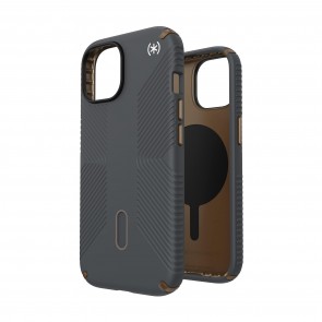 Speck iPhone 16e/15 PRESIDIO2 GRIP CHARCOAL GREY/ COOL BRONZE/WHITE
