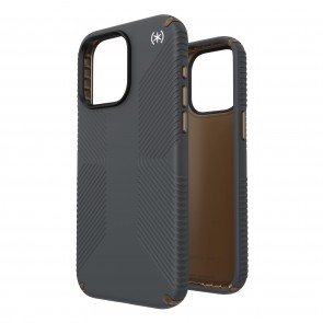 Speck iPhone 15 Pro Max PRESIDIO2 GRIP CHARCOAL GREY/ COOL BRONZE / WHITE