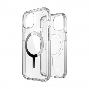 Speck iPhone 16e/15 PRESIDIO CLEAR CLEAR / CLEAR/ CHROME