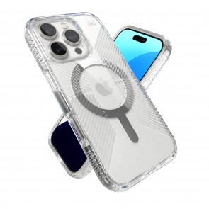 Speck iPhone 16 Pro PRESIDIO PERFECT CLEAR GRIP +MS Clear/Chrome