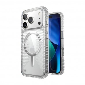 Speck iPhone 17 Pro PRESIDIO PERFECT CLEAR GRIP +MS CLEAR/CLEAR/SILVER