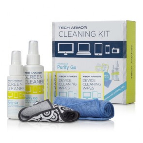 Tech Armor Complete Cleaning Kit with ExtraMove formula and 20 Cleansing Wipes
