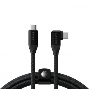 Satechi Right Angle USB-C Data & Charge Cable - Black