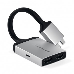 SATECHI Type-C Dual HDMI Adapter Silver