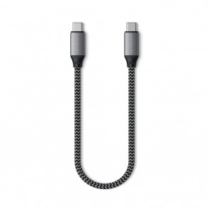 SATECHI USB-C to USB-C Short Cable - 10 IN (25 CM) Space Grey
