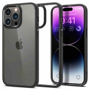 Spigen iPhone 14 Pro Crystal Hybrid Case Matte Black