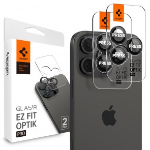 Spigen Glas.tR EZ Fit Optik Pro iPhone Pro Sereies (16 Pro Max/ 16 Pro/ 15 Pro Max/ 15 Pro/ 14 Pro Max/ 14 Pro) Black