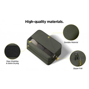 Spigen Universal Travel Packing Cubes | 2 Small Size packing Cubes (Hunter Green) 