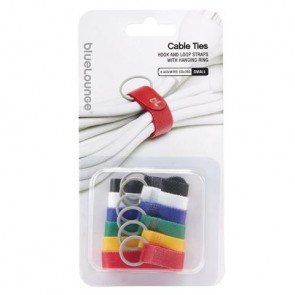 Bluelounge Cable Ties, Small, 6-Pack