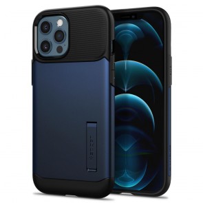 Spigen iPhone 12 Pro Max Case Slim Armor Navy Blue