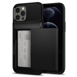 Spigen iPhone 12/iPhone 12 Pro Case Slim Armor Wallet Black