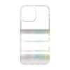 Kate Spade New York Protective Hardshell Case for iPhone 13 - Park Stripe/White/Iridescent/Clear