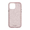 Kate Spade New York Ultra Defensive Hardshell Case for iPhone 13 Pro - Pink Translucent Glitter Wash/Pink Bumper with Spade Etching