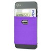 CardNinja Ultra-slim Self Adhesive Credit Card Wallet for Smartphones, Eggplant