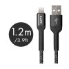 Laut LINK TOUGH MATTER USB A to Lightning Cable Black 1.2m