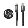 Laut LINK TOUGH MATTER USB C to Lightning Cable Black 1.2m