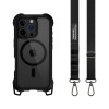 MagEasy Odyssey M+Strap Rugged Utillity Case iPhone 16 Pro Leather Black/Black