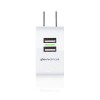 360 Electrical Vivid4.8 2-Port 4.8A USB Wall Charger (White)